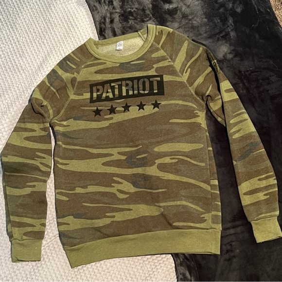 American Arsenal SUPER SOFT camo PATRIOT crew neck sweater - Picture 1 of 3